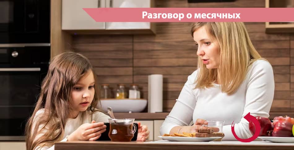 Спокойный разговор мамы с дочерью о взрослении и менструации